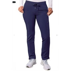 Adar Women’s Scrub Pants Medical Uniform Athletic Jogger Navy Zip Sz M